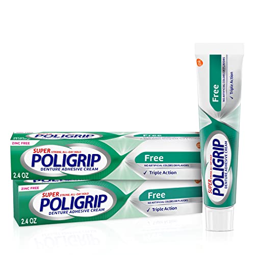 Super Poligrip Denture And Partials Adhesive Cream 2x2.4 Oz on