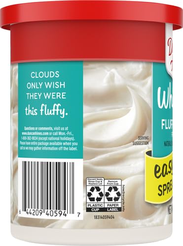 DUNCAN HINES WHIPPED FLUFFY WHITE FLAVORED FROSTING, 14 OZ.