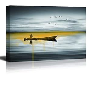 Canvas Wall Art Black and White Scenery Pictures Home Wall Decorations for Bedroom Living Room Paintings Canvas Prints Framed - 12x18 inches