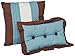 Chezmoi Collection 8-Piece Luxury Stripe Duvet Cover Set, Blue/Beige/Brown, King