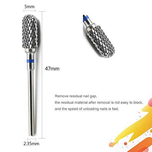 JEWHITENY Tungsten Carbide Nail Drill Bits Set 7Pcs Remove Acrylic Nail Polish Manicure Machine Accessories Electric Nail Files Nail Tools 3/32"