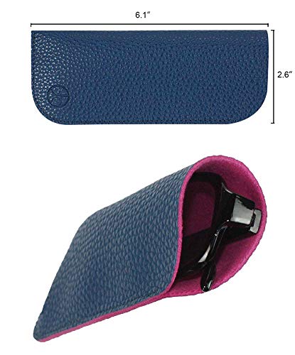 [5 PACK], JAVOedge 2 Tone Color Style Soft Pouch Eyeglass Storage Case w/Microfiber Eyeglasses Cloth, STYLE B - Thumbnail 3