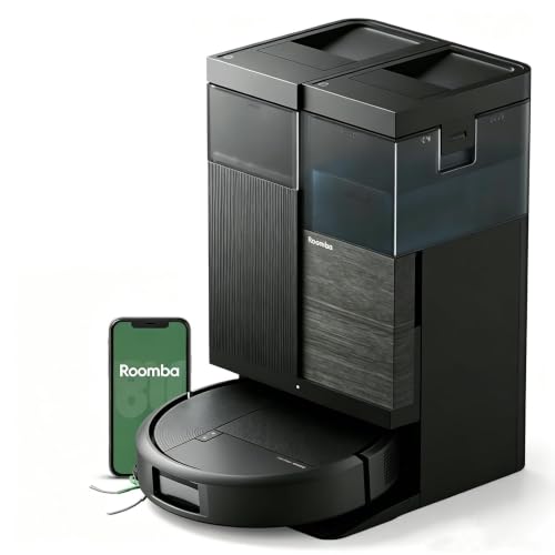 iRobot Roomba Plus 576 Combo Robot+AutoWash- 25KPa -Base Multifunction - Wash at 75°C - Dry wipes at 45°C - LiDAR Clearview+Camera - 3 months self-emptying - Additional accessories- Black
