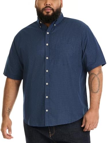Van Heusen Men's Size Big and Tall Wrinkle Free Short Sleeve