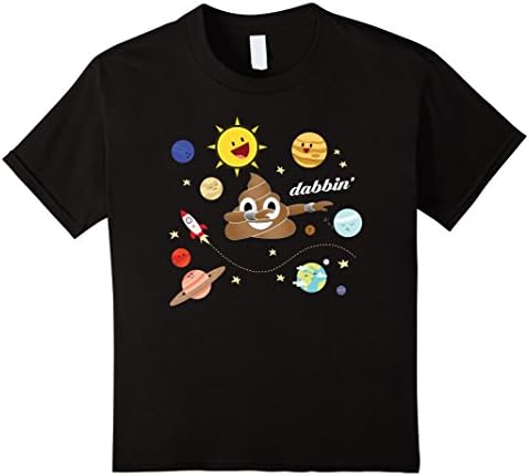 Kids Poop Dabbing Dab Around The Galaxy T-Shirt Earth Day Gift 8 Black