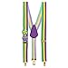Amscan 395357 Mardi Gras Costume Fabric Suspenders with Plastic Buttons