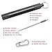 PPFISH Pocket Toothpick Holder keychain - Waterproof Aluminium Alloy Toothpick Box Container & Titanium Toothpick Ultralight Travel Kits (Black Aluminum + TI)