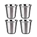 IMEEA Espresso Cups Shooters Double Wall 18/10 Stainless Steel, 5.8oz/170ml (4 Pcs)