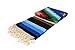 Open Road Goods Mexican Diamond Pattern XL Yoga Blanket - Thick Serape with Stripes - Blue