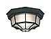 Designers Fountain 2067-BK Builder Cast Outdoor Flush Mount Ceiling Light, 10.5 in W, Black