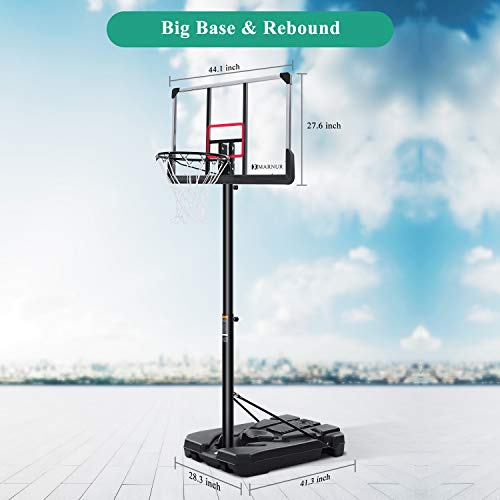 MARNUR Basketball Hoop Outdoor Basketball Goal Portable Basketball