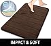 Yimobra Brown Bath Mat 31.5x20 Inch, Super Soft Absorbent Memory Foam Bathroom Rug Non Slip, Quick Dry, Machine Washable Floor Carpet for Tub Shower, Home Decor Accessories