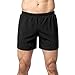 Lapasa Men's 5 inch Quick Dry Workout Running Shorts Supportive Mesh Liner Waterproof Zip Pocket M27 (XL, Black)