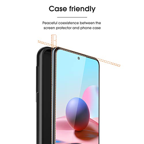 OMOTON 3 Pack Verre Trempé pour Xiaomi Redmi Note 10/ 10S (6,43 Pouces), 9H Dureté, sans Bulles, Film Protection Écran Anti-Rayures