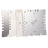 ammoon 4pcs Stainless Steel Guitar Notched Radius Gauge Fingerboard Fretboard Measuring Tool Set