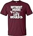 Adult Without Music Life Would B Flat Funny Music Lovers T-Shirt