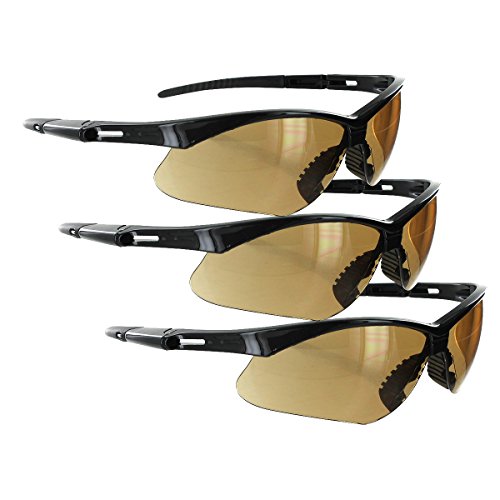 Rugged blue mojave safety glasses (amber 3 pair)