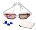 Swimming Goggles, PHELRENA Swim Goggles No Leaking Anti Fog Shatterproof UV Protection, with Silicone Nose Clip Ear Plugs and Protection Case Swim Goggles Suit for Men Women Kids-Best Swim Glasses