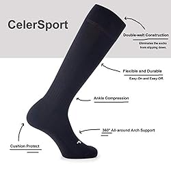 CelerSport 2 Pack Soccer Softball Baseball Socks