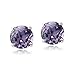 Silver Tone Birthstone Crystal Stud Earrings with Swarovski Elements