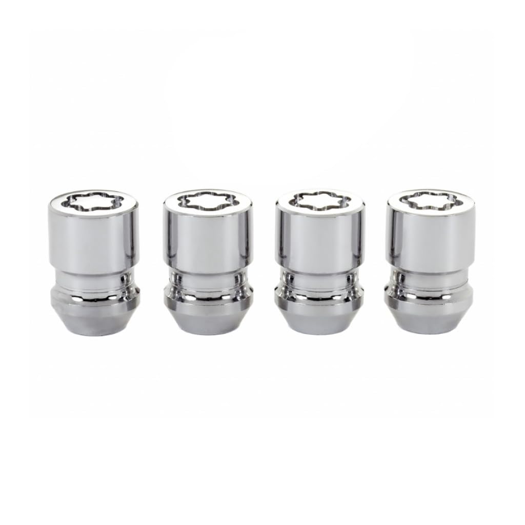 Photo 1 of McGard Wheel Lock Nut Set for Infiniti Q50 / QX50 / QX60 2014-2020 | 4 Pack | Cone Seat | M12 x 1.25 | 19mm & 21mm Dual Hex | 1.28 in. Length | Chrome