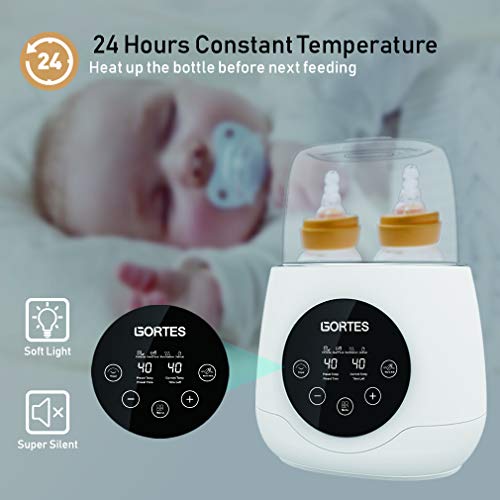 image for Gortes Baby Bottle Warmer, Deluxe Bottle Sterilizer & Smart Thermostat