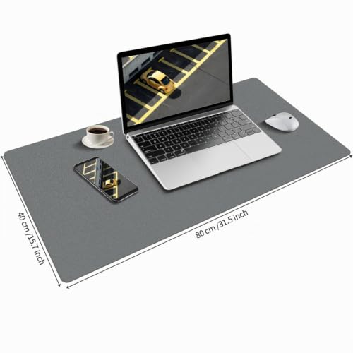 Sevenpers Desk Mat Desk Protector Large 80 x 40 cm, Waterproof Non-Slip Durable PU Leather, Mouse Pad for Keyboard and Computer, for Office and Home Mat