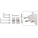kenable Wall Mounting White Universal Speaker Bracket 72 x 38 x 42mm
