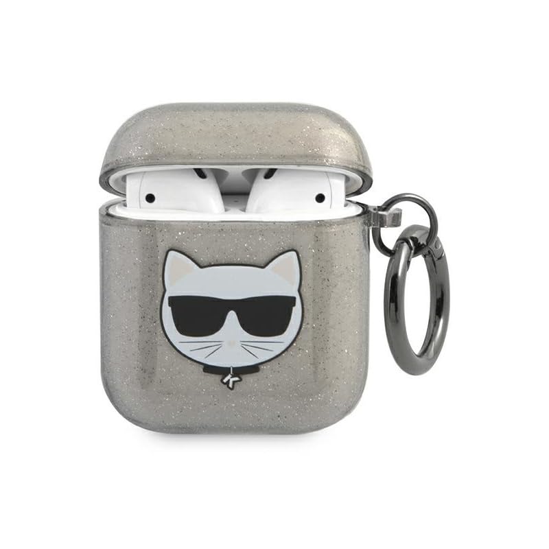 Karl Lagerfeld Kla2uchgk Airpods Preto/Preto Glitter Choupette