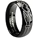 Black Claddagh Ring. Made from Titanium by GestaltCouture® - 8mm. Comfort Fit.
