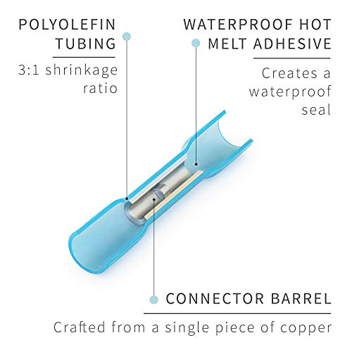 620 PCS Heat Shrink Butt Connectors - Electrical Connectors Kit - Solderless Wire Connectors - Automotive Marine Crimp Connectors by Wirefy