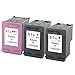 Remanufactured HP No 61XL 61 XL (563WN / CH563WN and 564WN / CH564WN) Black and Tri-Color Printer Ink Cartridge 3-Pack for HP DeskJet Printers (High Capacity / Yield Black and Color CH563 CH564 InkJet Cartridge)