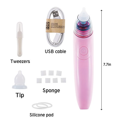 image for Baby Nasal Aspirator Nose Cleaner - with 2 Sizes of SILICONE Tips Easy