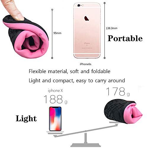 Water Socks Swim Socks for Womens Mens Kids Quick-Dry Aqua Water Shoes Barefoot for Beach Pool Surf Yoga Exercise, Pink, 6.5-7 M US Women/ 5.5-6 M US Men - Thumbnail 5