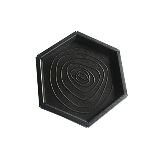 Balacoo Amphibians Reptile Feeders Bowl Cup Dish for Food and Water Feeding Suppliesï¼ˆBlack Hexagonï¼‰