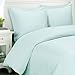 Royal Hotel Bedding 100% Cool Duvet Covers, Viscose Made from Bamboo, Duvet Cover Set with Corner Ties and Button Closer, Full/Queen Size Sea