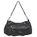MG Collection Parkin Skull Studded Fringe Beads Purse, Black, One Size