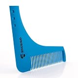 Beard Shaping Template Comb BigBro for Men/ Perfect Symmetric Lines for Mustache Goatee Side Burns Neck / Use With A Trimmer Or Razor To Style Facial Hair For Line Up