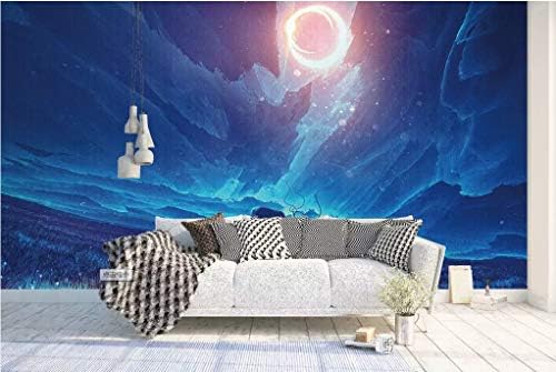 YUANLINGWEI Custom Photo Wallpaper Mural Creative Romantic Beautiful Aurora View Pattern Silk Mural Suitable for Home Living Room Background Wall Decoration,150Cm (H) X 230Cm (W)