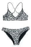 Cupshe Fashion Women's Printing Cross Back Padding Bikini Set