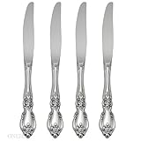 Oneida Louisiana Fine Flatware Set, 18/8 Stainless, Set of 4 Dinner Knives