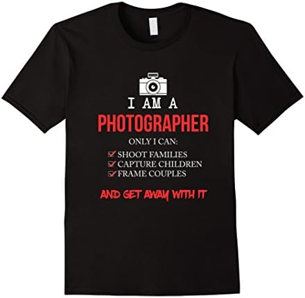 Mens FUNNY I AM A PHOTOGRAPHER T-SHIRT Cool Meme Camera Gift 2XL Black