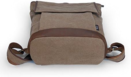 Muzee "Stanley Way" Classic Men's Canvas Bookbag Backpack - Coffee Green