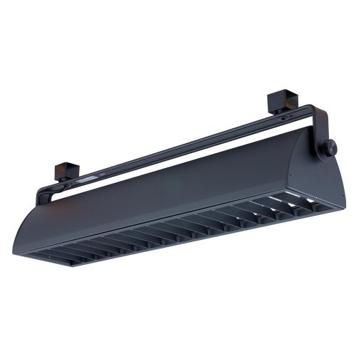 Jesco Lighting HCF255BB Contempo Series Compact Fluorescent Track Head for H 3-Wire Single Circuit Track System with Black Fixture and Black Louver