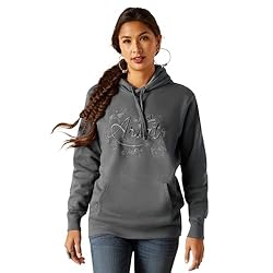 ARIAT Women's Stories Hoodie, Charcoal Heather