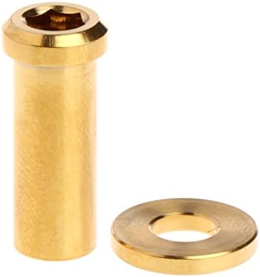 Qumun M6x20mm Titanium Road Bike Bicycle Brake Caliper Bolts Screws Set (Gold)