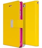 GOOSPERY Rich Diary Soft Synthetic Leather Card / Cash Slot Wallet Case for Apple iPhone 6S / 6 -Yellow