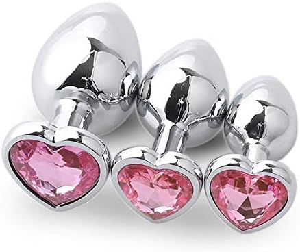 VBN Set of 3 - Bu~tt P~lu~g T-bar Base - Metal Alloy Toys - Jeweled Stimulator for Men and Women - 3 pcs Beginners Anales Set - Best Idea for Gift - Purple Gem