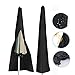 OuYteu Waterproof 210D Patio Umbrella Zipper Cover fit 9ft to 11ft Umbrellas Canopy Patio Garden Outdoor (Black)