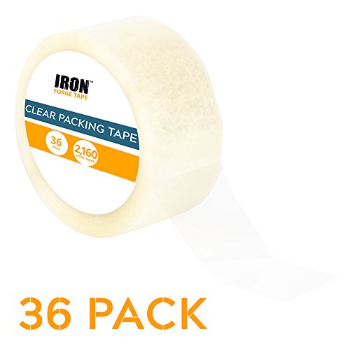 36 Clear Packing Tape Rolls - 1.88 Inch x 60 Yards, 2.7mil Thick, Heavy Duty Packaging Tape Refill Rolls
